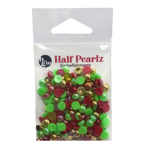 Buttons Galore AB Half Pearlz-Christmas Gala - HALFPRLZ-213 - 840934076258
