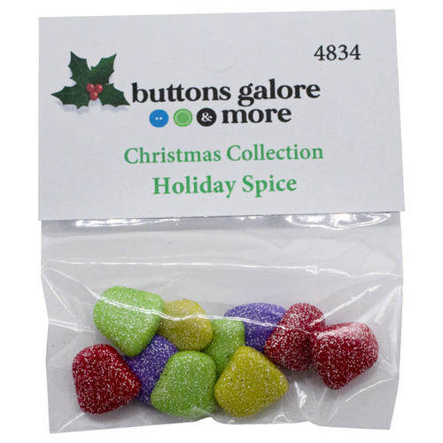 Buttons Galore Christmas Themed Buttons-Holiday Spice 10/Pkg - CBTP-4834 - 840934076531