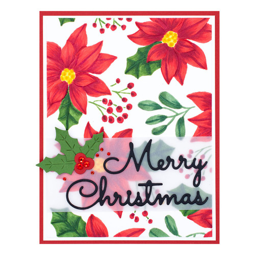 Spellbinders 3D Embossing Folder 5.5"x8.5"-Scenic Poinsettias - E3D038 Spellbinders 3D Embossing Folder 5.5"x8.5"-Scenic Poinsettias - E3D038