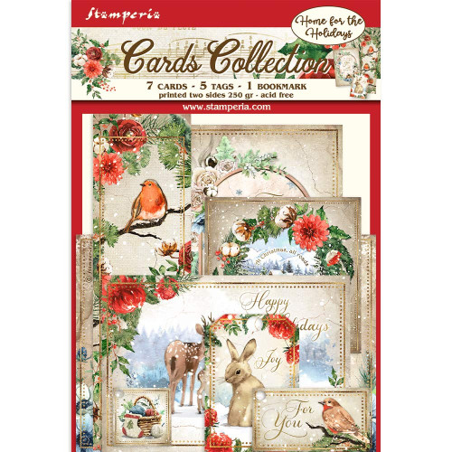 Stamperia Cards Collection-Home For The Holidays -BCARD14 - 59931100252145993110025214