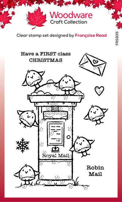 Woodware Clear Stamp 4"X6"-Singles Robin Post FRS935