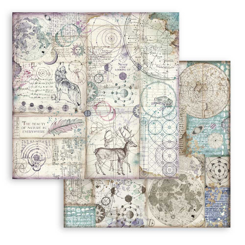 Stamperia Double-Sided Paper Pad 12"X12" 10/Pkg-Cosmos Infinity, 10 Designs/1 Each - SBBL118 Stamperia Double-Sided Paper Pad 12"X12" 10/Pkg-Cosmos Infinity, 10 Designs/1 Each - SBBL118