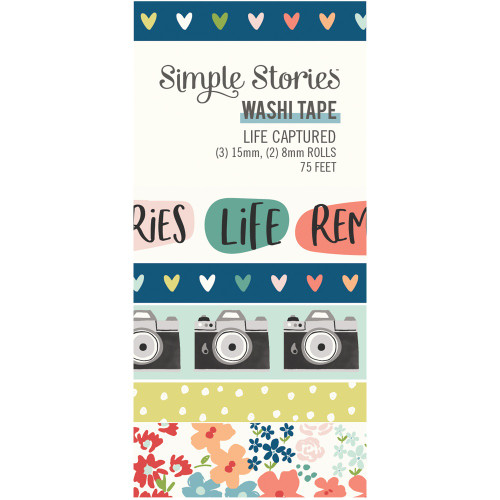 Simple Stories Life Captured Washi Tape 5/PkgIFE18926 - 810079988181