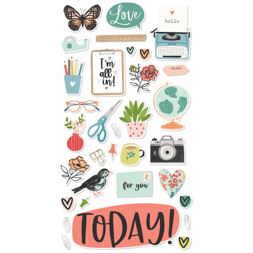 Life Captured Chipboard Stickers 6"X12"IFE18917