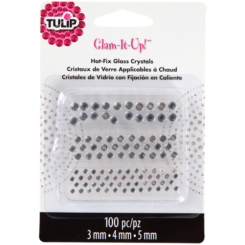 Tulip Glam-It-Up! Hot-Fix Glass Crystals 100/Pkg-3mm/4mm/5mm -31752 - 017754317520