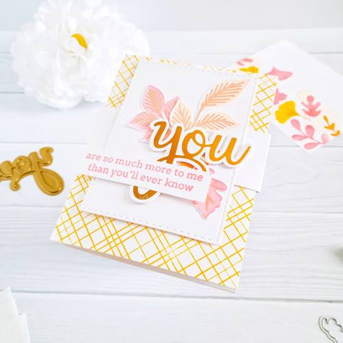 Pinkfresh Studio Hot Foil Plate-Sentiment Suite: You - PF163022 Pinkfresh Studio Hot Foil Plate-Sentiment Suite: You - PF163022