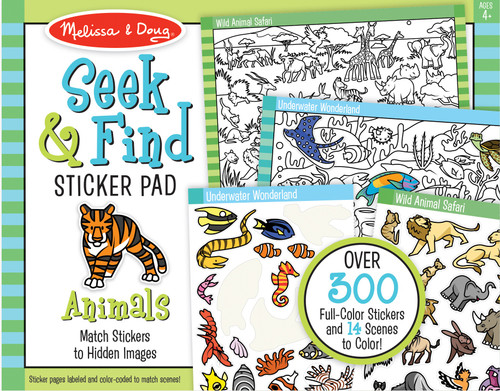 Melissa & Doug Seek And Find Sticker Pad-Animal - MD30152 - 000772301527 Melissa & Doug Seek And Find Sticker Pad-Animal - MD30152 - 000772301527