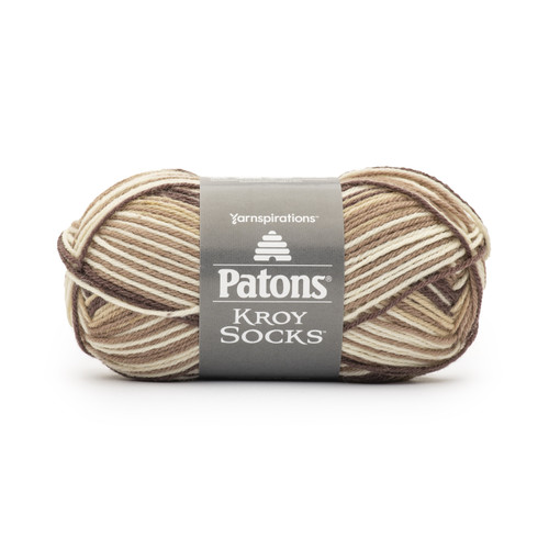 6 Pack - Patons Kroy Socks Yarn-Brownies - 243455-55743 - 057355514966