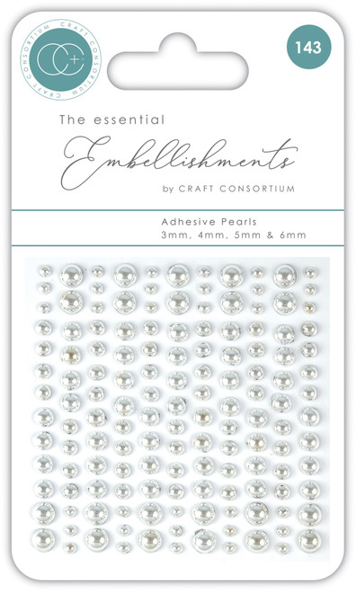 5 Pack - Craft Consortium Essential Adhesive Pearls 143/Pkg-Silver - EAPRL003 - 5060921930874