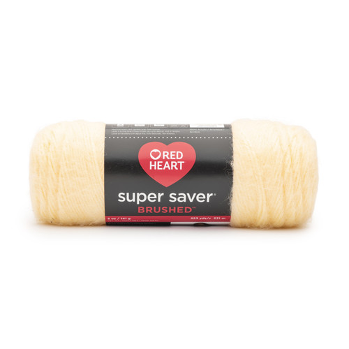 Red Heart Super Saver Brushed Yarn-Whipped Butter E309-5020 - 073650061776