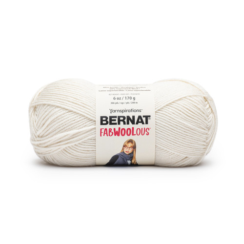 Bernat Fabwoolous Yarn-Cream - 161125-25001 - 057355517943