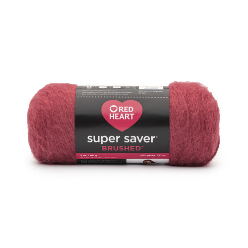 Red Heart Super Saver Brushed Yarn-Soft Brick E309-5091 - 073650061974