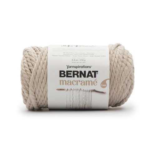 Bernat Macrame Yarn-Taupe 166066-66002 - 057355486287