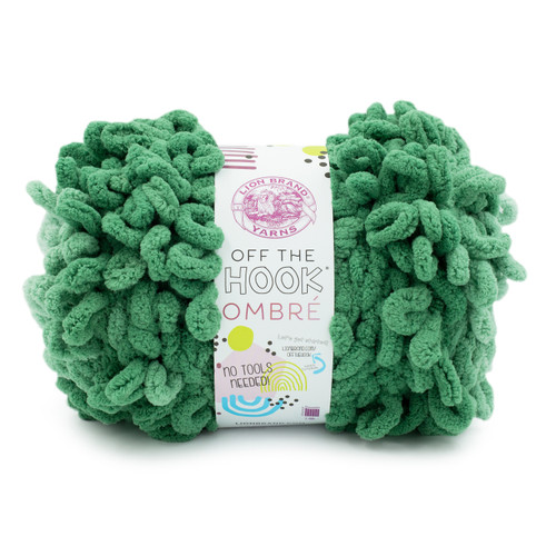 Lion Brand Off The Hook Ombre Yarn-Greenery 945-605 - 023032118468