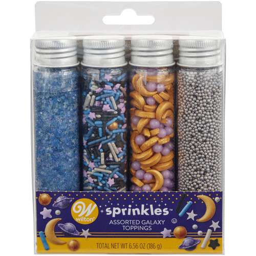 3 Pack Wilton Sprinkle Set 4/Pkg-Galaxy, Planet And Star -W1000984 - 070896159038