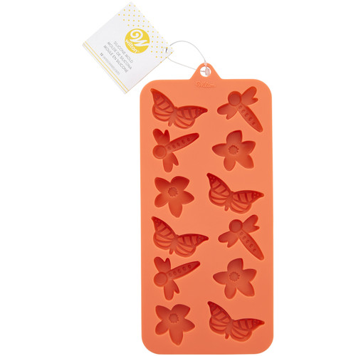 4 Pack Wilton Silicone Mold-Dragonfly, Butterfly & Flower, 12 Cavity -W1500231 - 070896158574