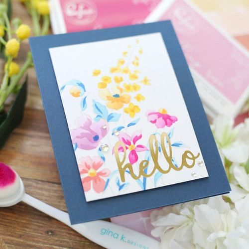 Pinkfresh Studio Hot Foil Plate-Phrase Builder: Hello Hot Foil PF169522