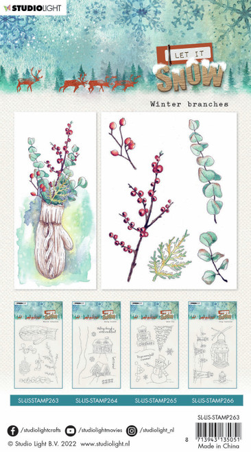 Studio Light Let It Snow Clear Stamps-Nr. 263, Winter Branches LISST263