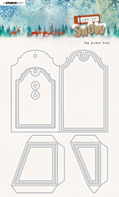 Studio Light Let It Snow Cutting Die-Nr. 377, Tag Pocket Book LISCD377 - 8713943135136