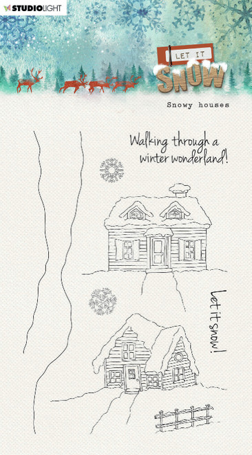 2 Pack - Studio Light Let It Snow Clear Stamps-Nr. 264, Snowy Houses - LISST264 - 8713943135068