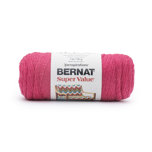 Bernat Super Value Solid Yarn-Tulip Pink 164053-53804 - 057355509122