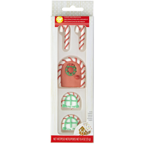 8 Pack Candy Decorations 5/Pkg-Gingerbread Door & Windows -W5813 - 070896658135