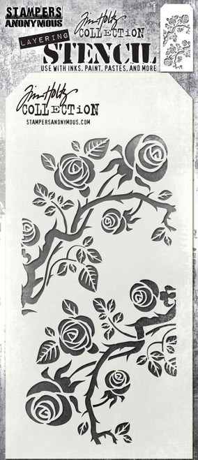 3 Pack Tim Holtz Layered Stencil 4.125"X8.5"-Thorned THS162 - 793888446304