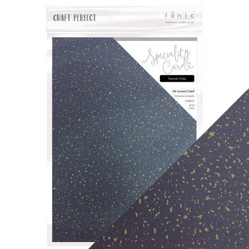 Craft Perfect Luxury Embossed Cardstock A4 5/Pkg-Cosmic Vista -LUXEMB-9857E