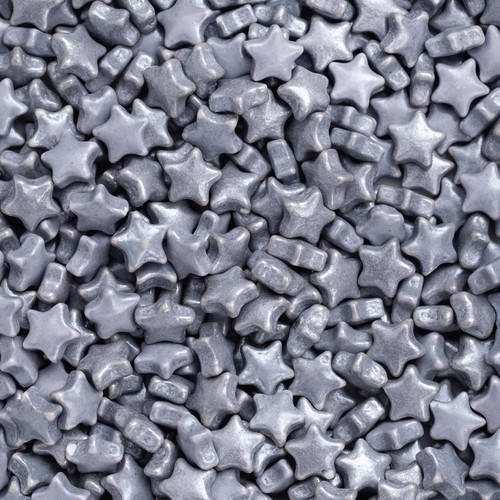 AC Food Crafting Bulk Pearlized Cut Dough Sprinkles 25lbs-Star Silver SP11627 - 765468018447