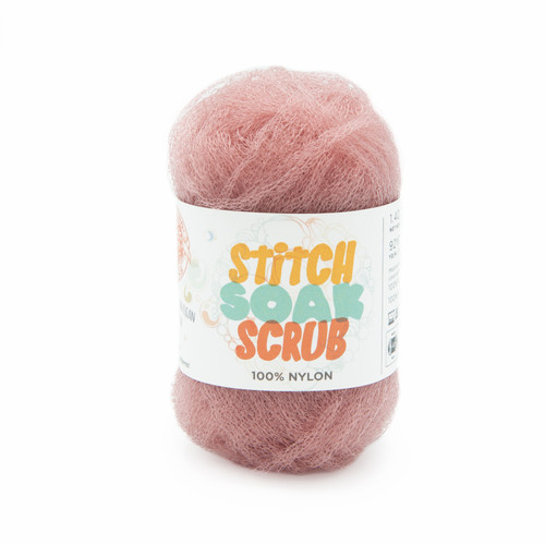 Lion Brand Stitch Soak Scrub Yarn-Rose 781-142 - 023032101927