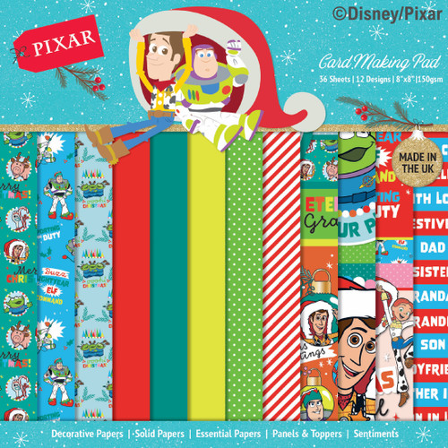 Disney Christmas Card Making Pad 8"X8"-Toy Story DYP0034 - 5052201168343