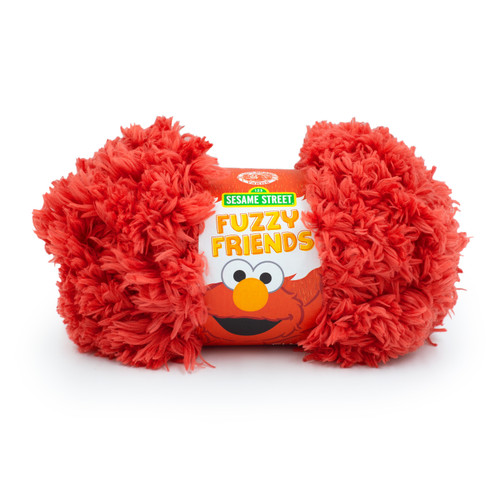 3 Pack Lion Brand Sesame Street Fuzzy Friends Yarn-Elmo Red 3013-113 - 023032119748