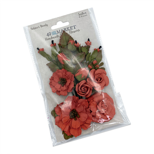 49 And Market Nature's Bounty Paper Flowers-Salsa -FM38411 - 752505138411