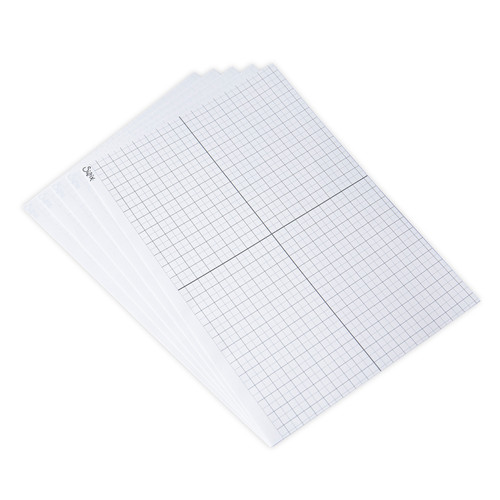 Sizzix Accessory Sticky Grid Sheets 8.25"X11.75"-5 Sheets 664927