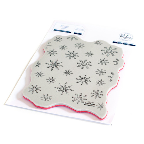 Pinkfresh Studio Cling Rubber Background Stamp A2-Snowflakes PF176222 - 736952877260