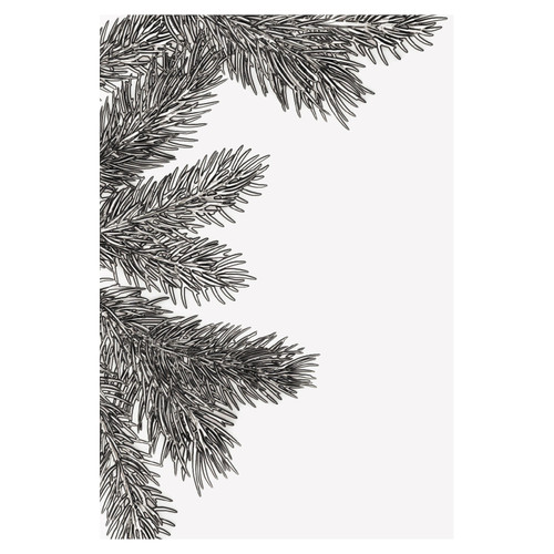 Sizzix 3D Texture Fades Embossing Folder By Tim Holtz-Pine Branches 666048