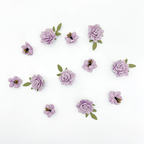 3 Pack 49 And Market Florets Paper Flowers-Soft Lilac 49FMF-38992