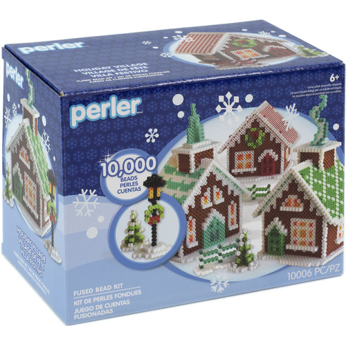 Perler Fused Bead Kit-3D Holiday Gingerbread Village 8054436