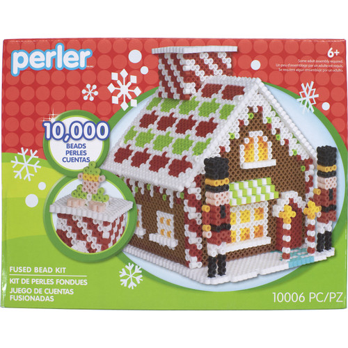 Perler Fused Bead Kit -3D Santa's Workshop Gingerbread 8054449 - 048533544493