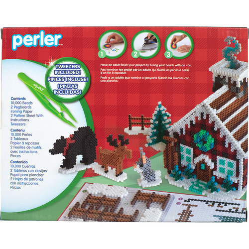 Perler Fused Bead Kit -3D Winter Lodge Gingerbread -8054450