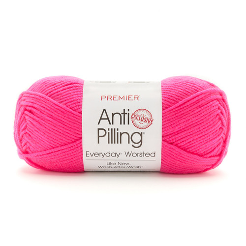 Premier Anti-Pilling Everyday Worsted Yarn-Bright Pink - DN100-96 - 840166821183