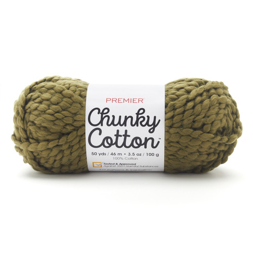 3 Pack - Premier Chunky Cotton Yarn-Olive - 2057-10 - 840166821046