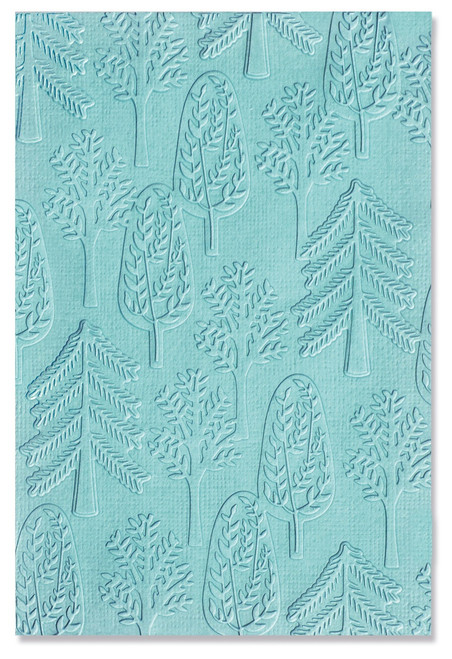 Sizzix Multi-Level Textured Impressions Embossing Folder-Forest By Jennifer Ogborn -666035