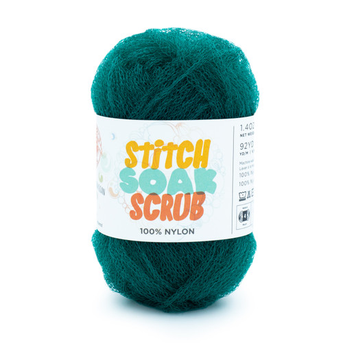 3 Pack Lion Brand Stitch Soak Scrub Yarn-Quetzal Green 781-178 - 023032101811