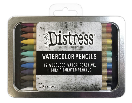 Tim Holtz Distress Watercolor Pencils 12/Pkg-Set 1 - TDH76308 - 789541076308