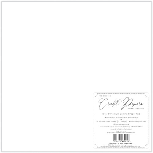 Craft Consortium Double-Sided Paper Pad 12"X12" 30/Pkg-Ink Drops - Monochrome, 20 Designs - CCPAD021 Craft Consortium Double-Sided Paper Pad 12"X12" 30/Pkg-Ink Drops - Monochrome, 20 Designs - CCPAD021