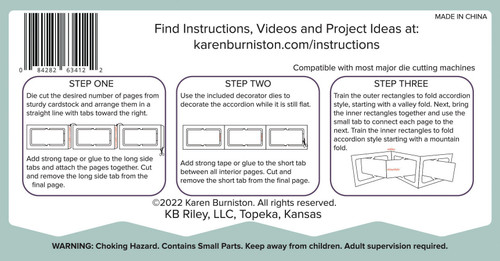 Karen Burniston Dies-Landscape Rectangles Accordion KBR1198 - 084282634122