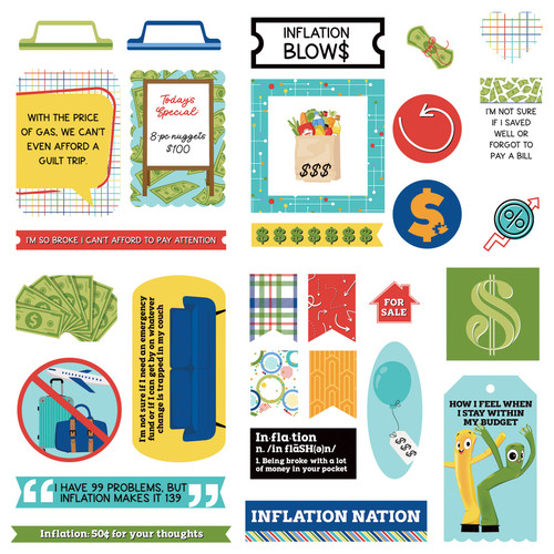3 Pack - Inflation Nation Ephemera Cardstock Die-Cuts- - PINF3690