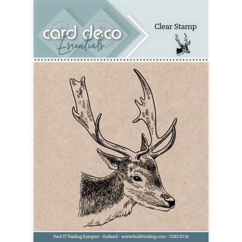 Find It Trading Card Deco Essentials Clear Stamp-Christmas Deer -ECS116 - 8718715116825