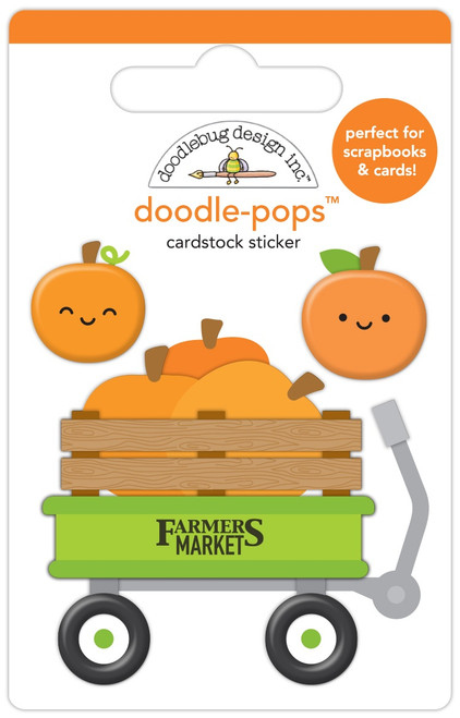 6 Pack Doodlebug Doodle-Pops 3D Stickers-Pumpkin Patch DP7804 - 842715078048